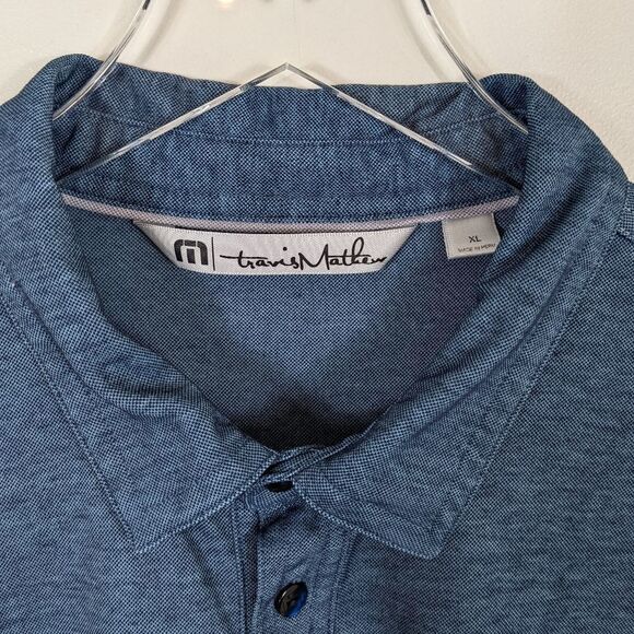 Travis Mathew Short Sleeve Polo Shirt Dark Blue Men's XL - Picture 5 of 6